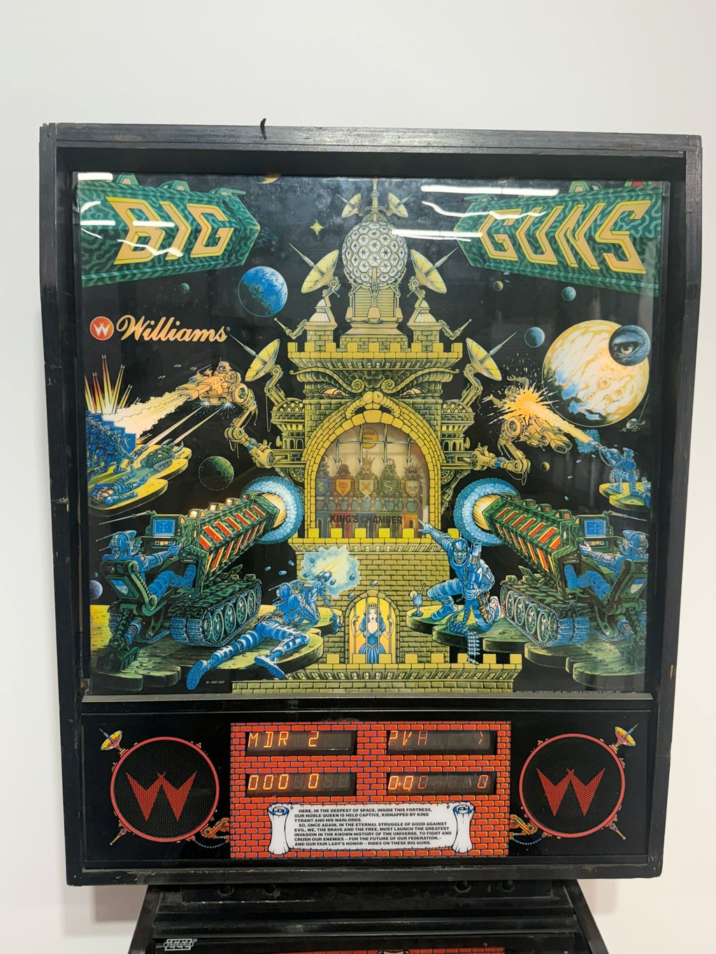 🏰 Williams Big Guns Pinball – Excellent Condition 🏰