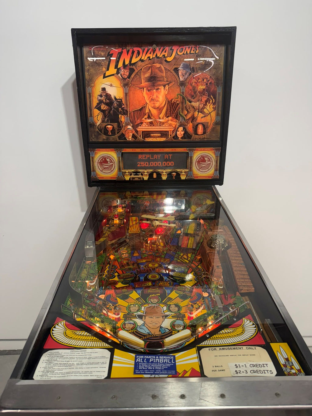 🤠 RESTORED Indiana Jones: The Pinball Adventure (Williams) – Showroom Condition 🤠